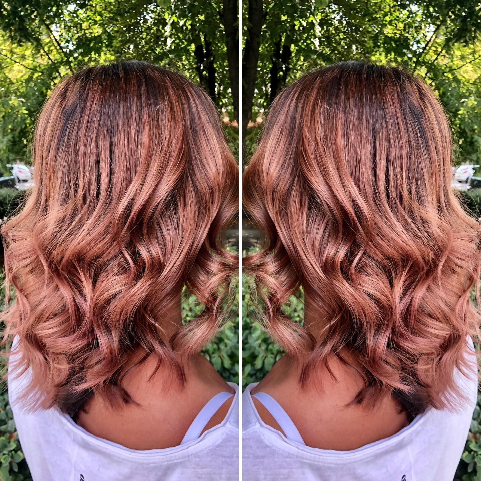 Rose gold loki na zewnątrz